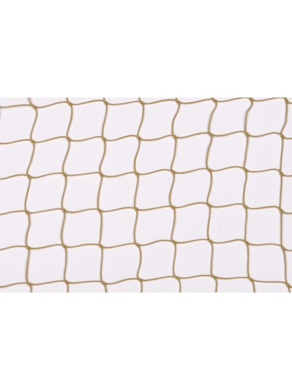 Dekorations- oder Absperrnetz aus PP-hochfest, 30 mm quadratische Maschenweite, 1 mm Ø, in hanffarben