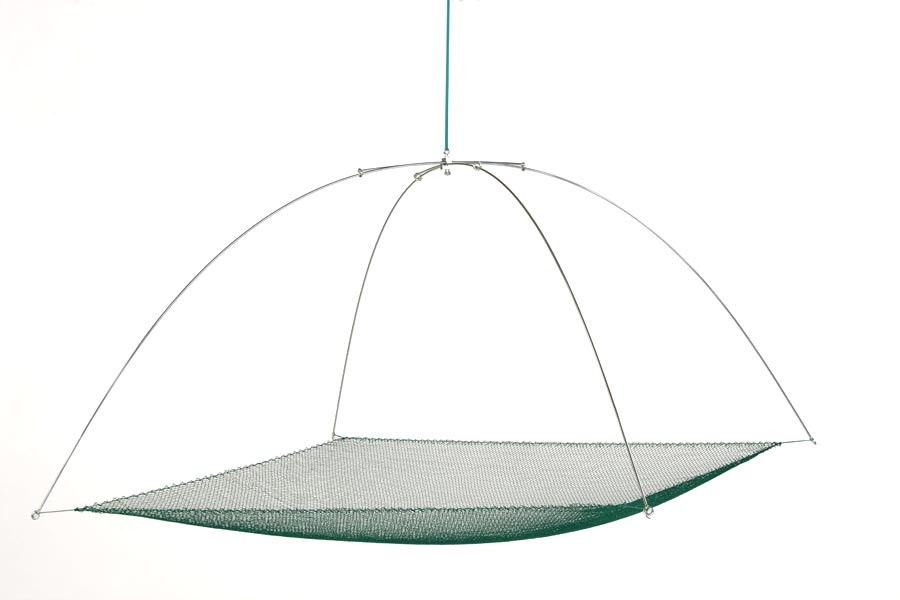 Tauchhamen, Senke oder Daubel komplett 1,50 m x 1,50 m, 05 mm Maschenweite. Set bestehend aus Bügel und Netz.